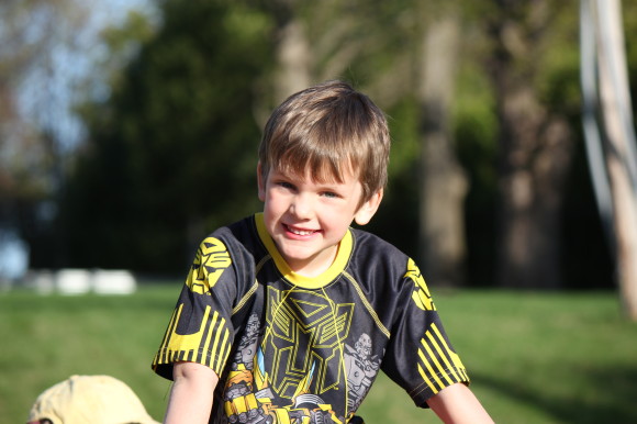 Sharing, caring and smiling. I can't remember a time that I didn't love this kid's smile. I called him my sunshine and my sunshine he remains. He works hard with his daddy, no matter what they are doing and he is the first to try and help in the kitchen.